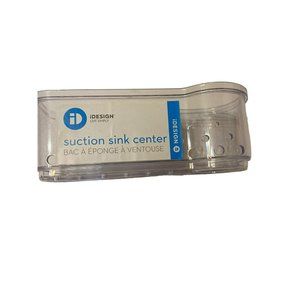 suction sink organizer sponge soap brush clear NWT